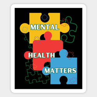 Mental Health Matters Colourful Puzzles Magnet